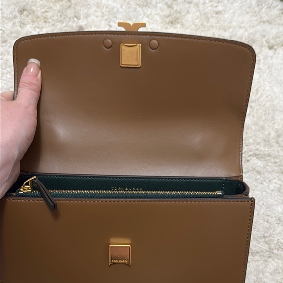 NWT 🎀Tory Burch Brown Leather Eleanor Shoulder Bag - Picture 8 of 15